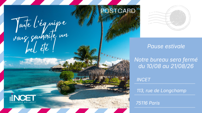 Notre bureau sera fermé du 10 au 21 août 2026 inclus. 
