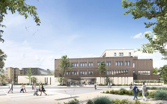 Deconstruction and reconstruction of the Joliot Curie secondary school and its gymnasium in Bagneux (92).