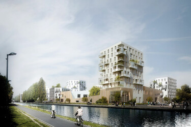 Housing units and school complex - Ourcq canal